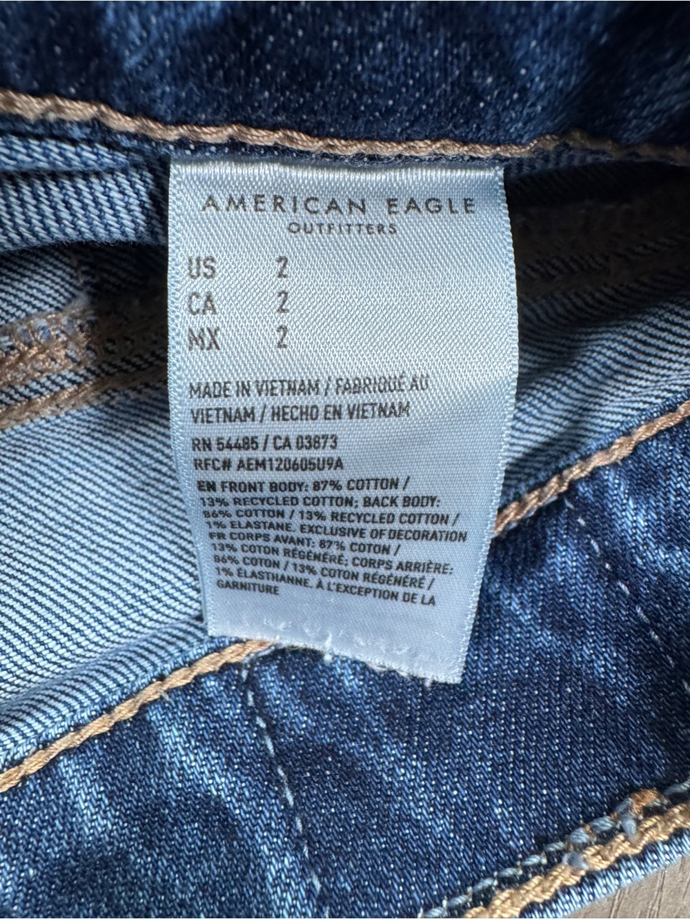 American Eagle Outfitters Dark Blue High-Rise Relaxed Denim Shorts - Picture 12 of 14